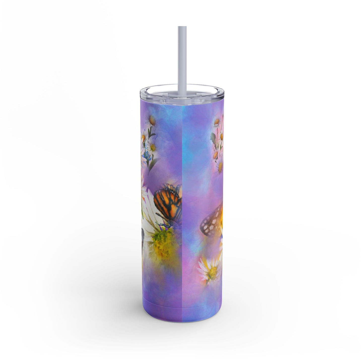 Butterfly Kisses Skinny Matte Tumbler, 20oz