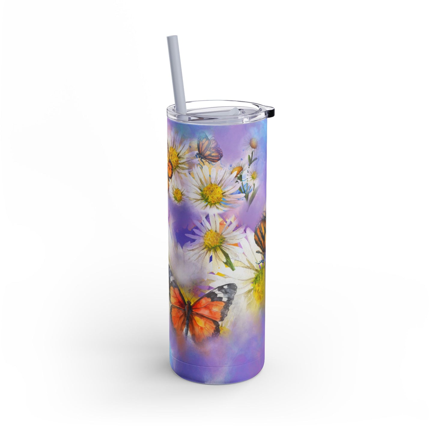 Butterfly Kisses Skinny Matte Tumbler, 20oz