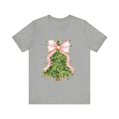 Christmas Tree Pink Unisex Jersey Short Sleeve Tee