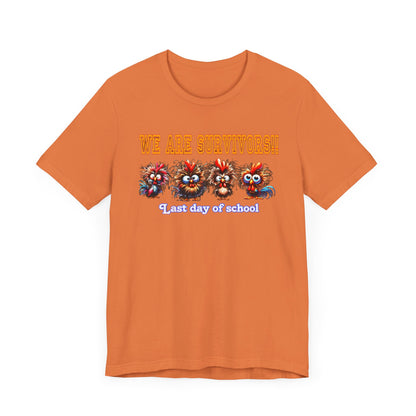 Last Day of School Survivors T-Shirt - Fun Unisex Jersey Tee for Kids & Teens