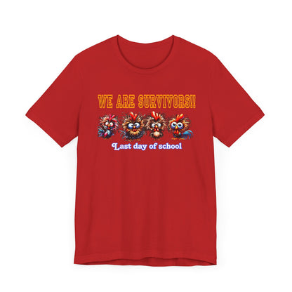 Last Day of School Survivors T-Shirt - Fun Unisex Jersey Tee for Kids & Teens