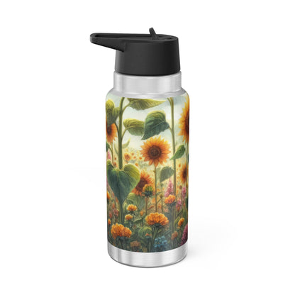 Sunflower Fields Gator Tumbler - 32oz Floral Hydration Bottle