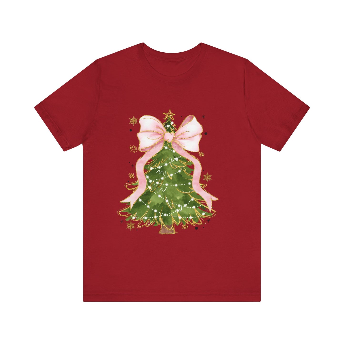 Christmas Tree Pink Unisex Jersey Short Sleeve Tee