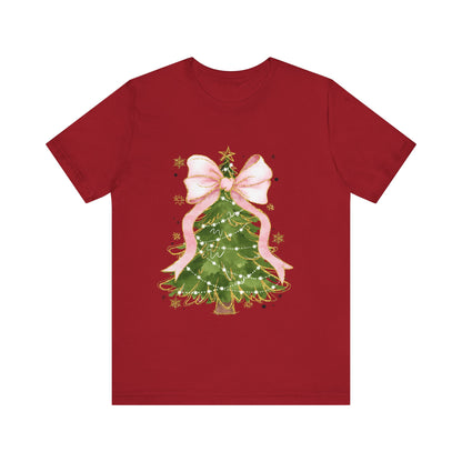 Christmas Tree Pink Unisex Jersey Short Sleeve Tee