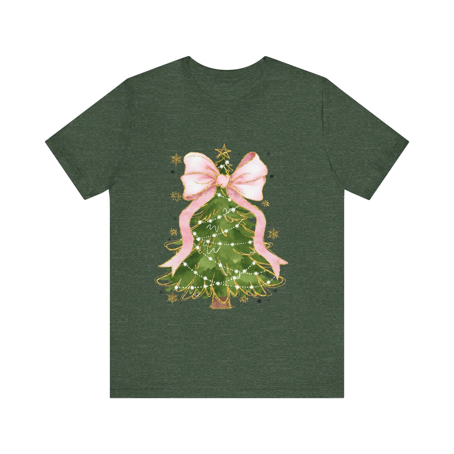 Christmas Tree Pink Unisex Jersey Short Sleeve Tee