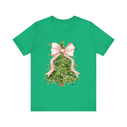 Christmas Tree Pink Unisex Jersey Short Sleeve Tee