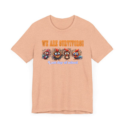 Last Day of School Survivors T-Shirt - Fun Unisex Jersey Tee for Kids & Teens