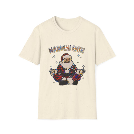 Namasleigh Yoga Santa Meditation Unisex Softstyle T-Shirt