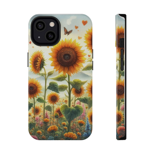 Sunflower Fields Love Impact-Resistant Cases