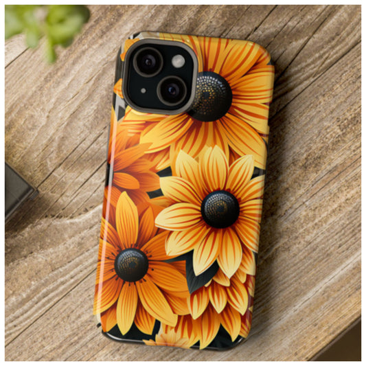 Sunflowers Background Impact-Resistant Cases