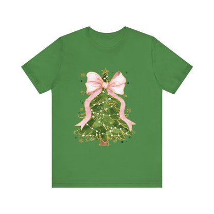 Christmas Tree Pink Unisex Jersey Short Sleeve Tee