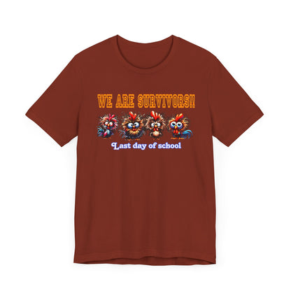 Last Day of School Survivors T-Shirt - Fun Unisex Jersey Tee for Kids & Teens