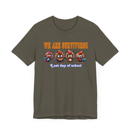 Last Day of School Survivors T-Shirt - Fun Unisex Jersey Tee for Kids & Teens