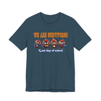 Last Day of School Survivors T-Shirt - Fun Unisex Jersey Tee for Kids & Teens