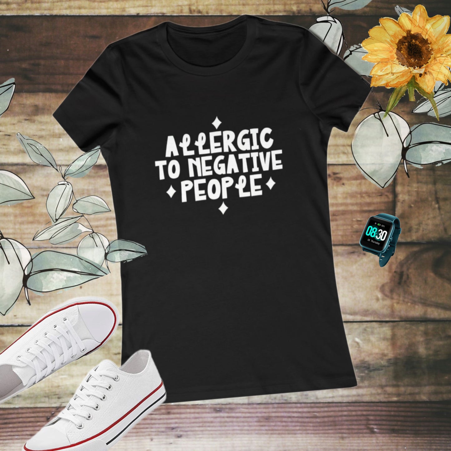 Allergic to Negative People Unisex Jersey Short Sleeve Tee