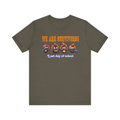 Last Day of School Survivors T-Shirt - Fun Unisex Jersey Tee for Kids & Teens