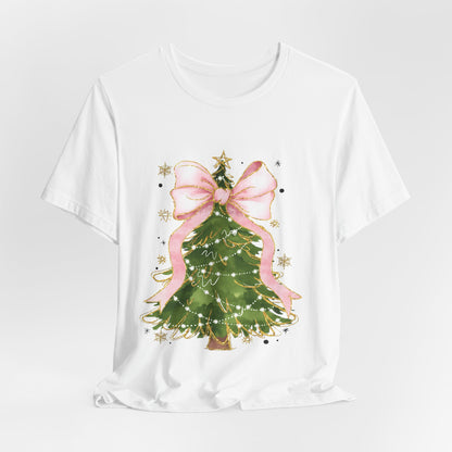 Christmas Tree Pink Unisex Jersey Short Sleeve Tee