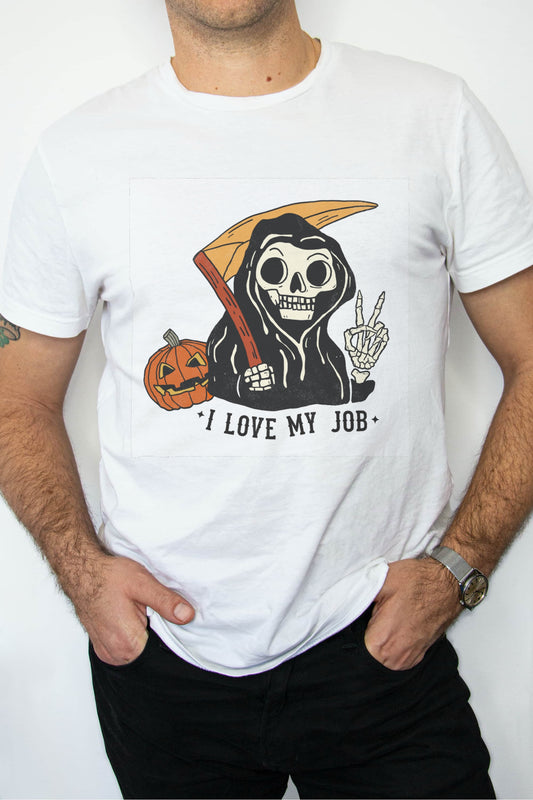 I love my job grim reaper Unisex Jersey Short Sleeve Tee